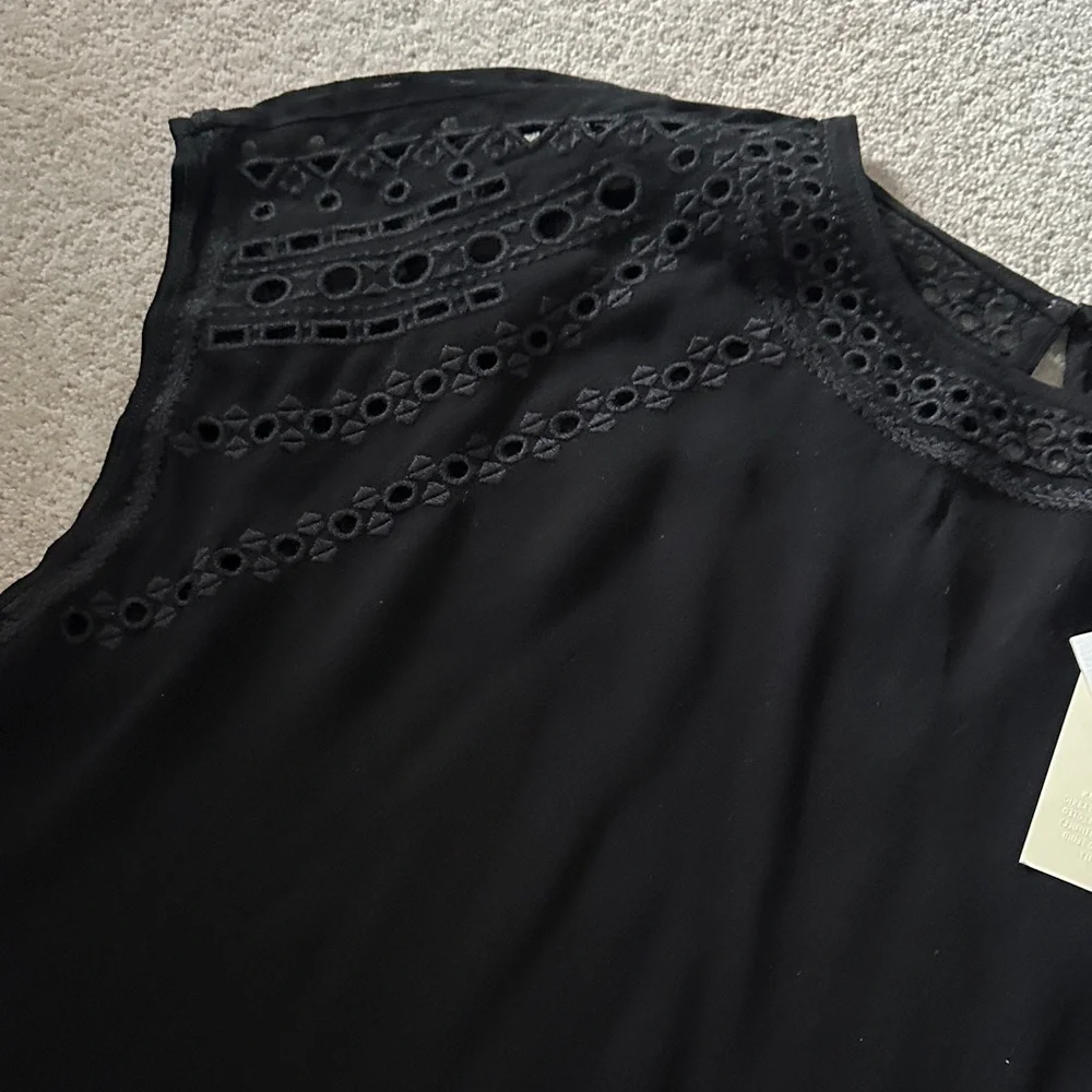 Aritzia Black Lace-Trim Cap Sleeve Top! - Picture 3 of 9